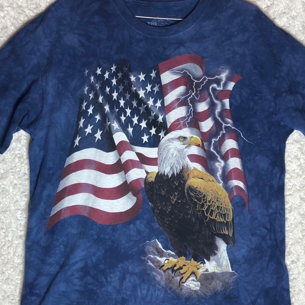 The Mountain brand Eagle American Flag Print Tie Dyed Size XL